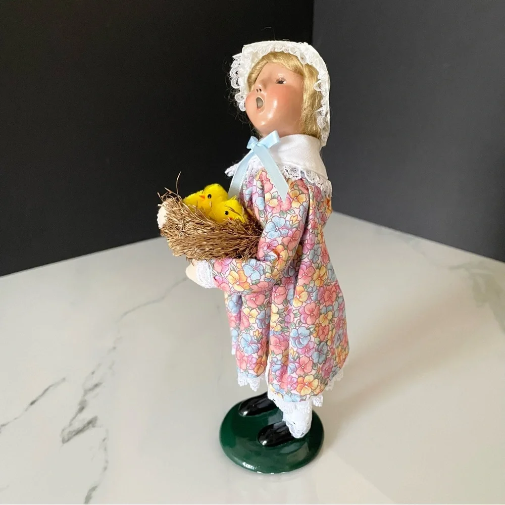 Easter Girl with Basket of Chicks - Byers' Choice